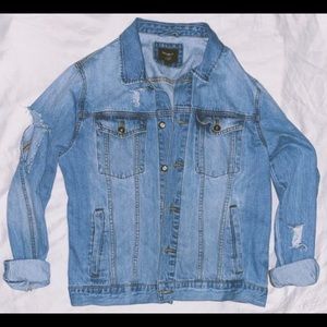 Unisex Custom Cut Blue Denim Jacket